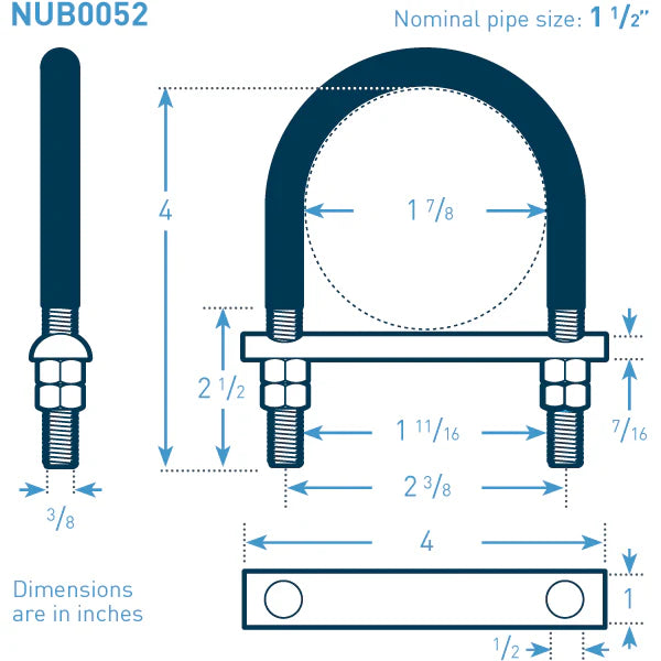 1.5 in Galvanized Nu-Bolt