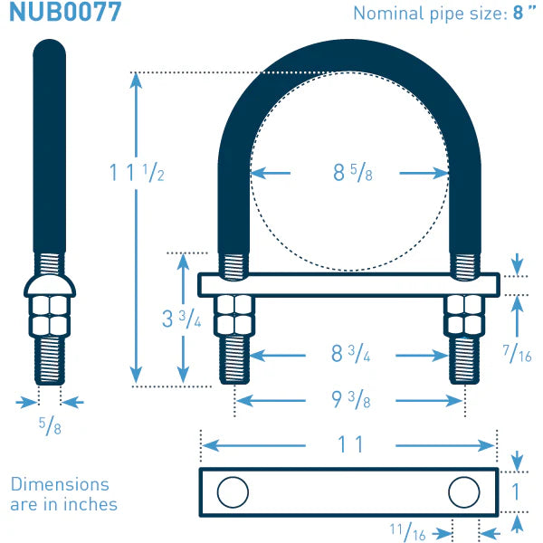 8 in Galvanized Nu-Bolt