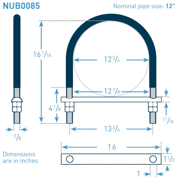 12 in Galvanized Nu-Bolt