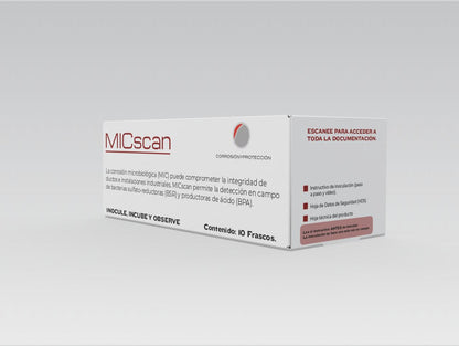 MICscan - Kit de Detección de Corrosión Microbiológica (MIC) | 10 Pruebas BSR y BPA