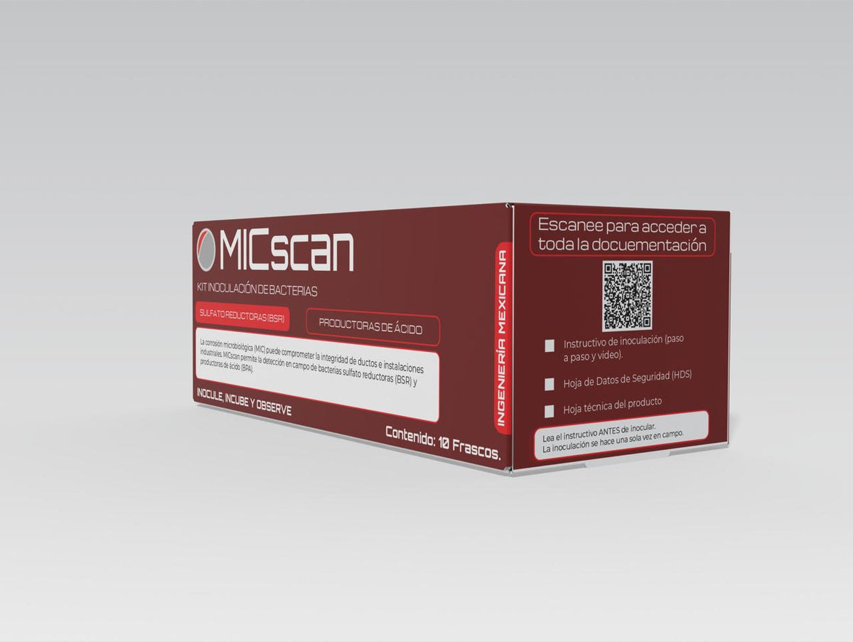 MICscan - Kit de Detección de Corrosión Microbiológica (MIC) | 10 Pruebas BSR y BPA
