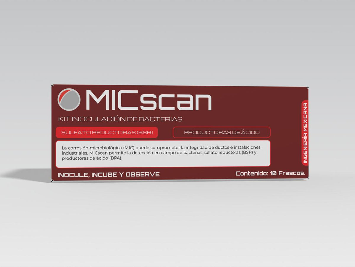 MICscan - Kit de Detección de Corrosión Microbiológica (MIC) | 10 Pruebas BSR y BPA